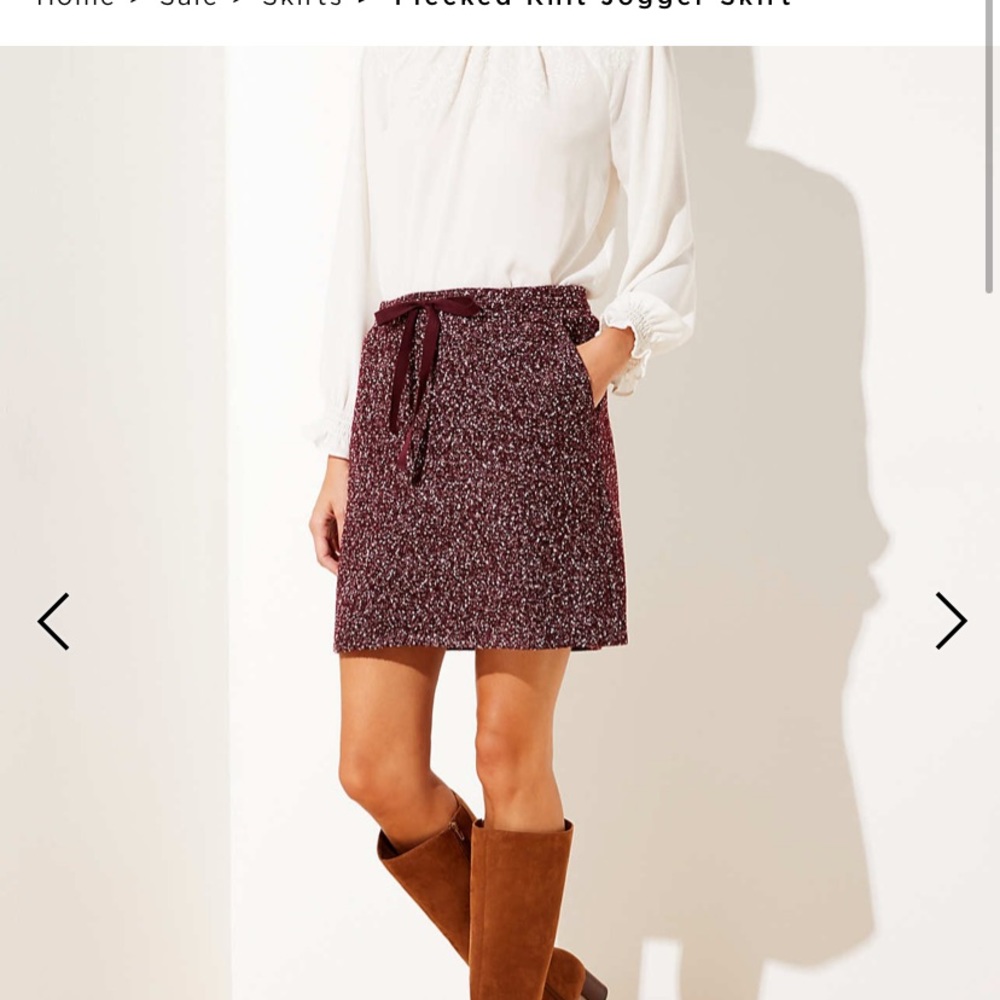 Burgundy Ann Taylor Loft Skirt